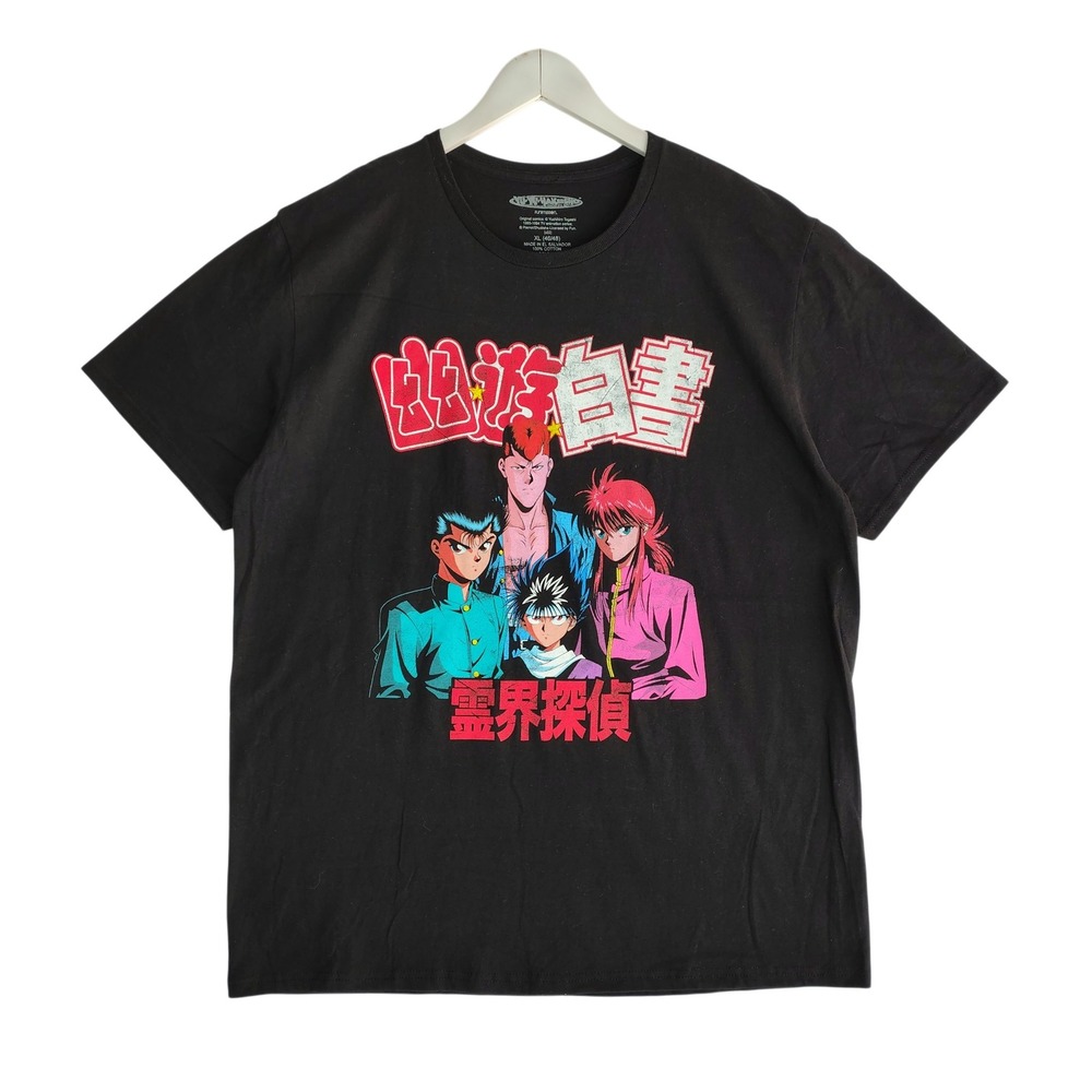 Yu Yu Hakusho Ghost Files Anime Graphic T-Shirt Black XL Funimation Yusuke Hiei